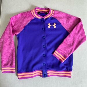 Under Armour Youth Medium ColdGear Varsity Snap Jacket – Excellent Condition